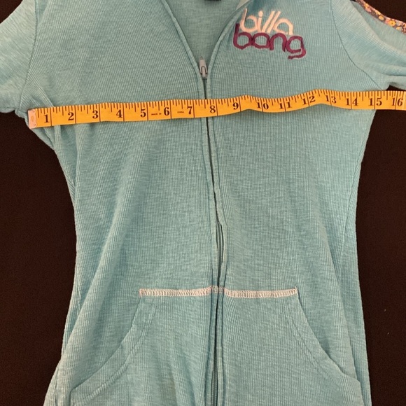 BILLABONG Girls Zip Up Sweatshirt/Hoodie Teal  Size XL - Picture 6 of 9